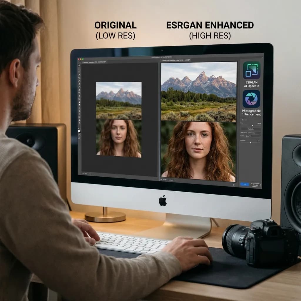 Real Photo Upscaler - ESRGAN Professional Enhancement