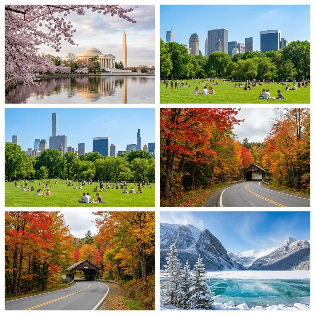 Seasonal Nature Transformation - Spring, Summer, Fall, Winter